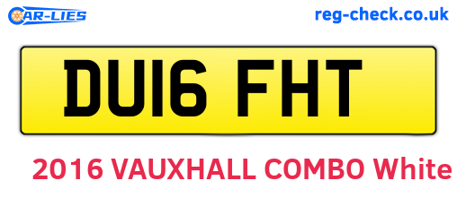 DU16FHT are the vehicle registration plates.