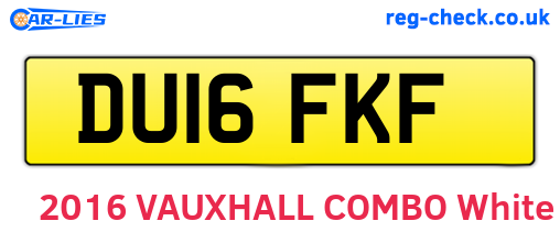 DU16FKF are the vehicle registration plates.
