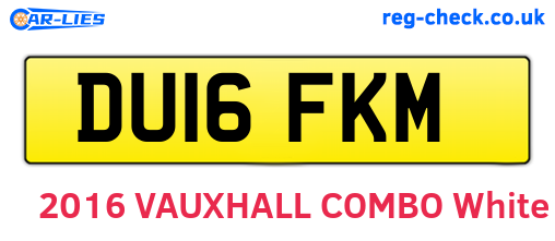 DU16FKM are the vehicle registration plates.