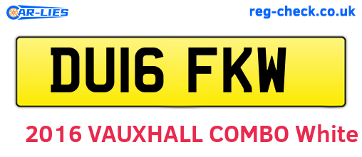 DU16FKW are the vehicle registration plates.