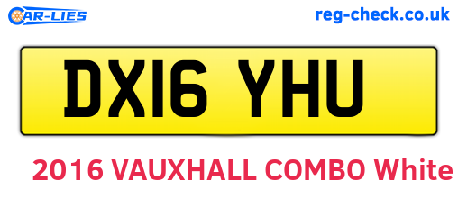 DX16YHU are the vehicle registration plates.