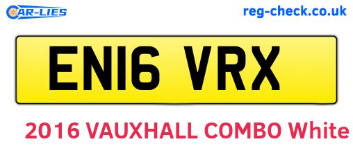EN16VRX are the vehicle registration plates.