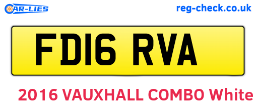 FD16RVA are the vehicle registration plates.