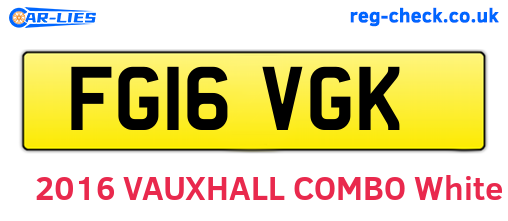 FG16VGK are the vehicle registration plates.