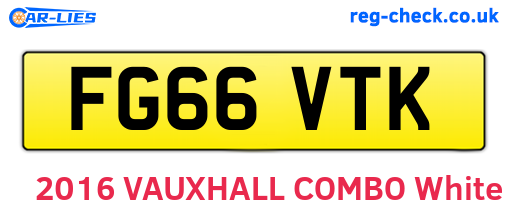 FG66VTK are the vehicle registration plates.