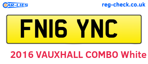 FN16YNC are the vehicle registration plates.
