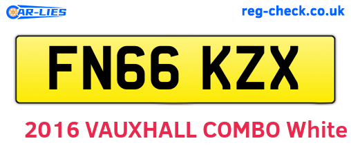 FN66KZX are the vehicle registration plates.