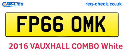 FP66OMK are the vehicle registration plates.
