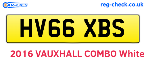 HV66XBS are the vehicle registration plates.