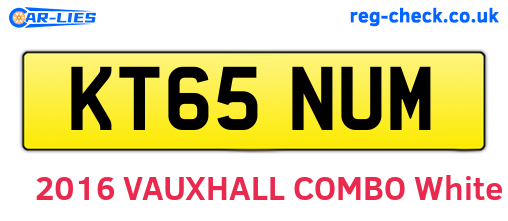 KT65NUM are the vehicle registration plates.