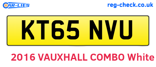 KT65NVU are the vehicle registration plates.