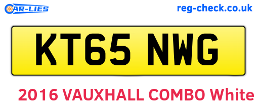 KT65NWG are the vehicle registration plates.