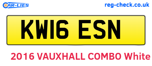 KW16ESN are the vehicle registration plates.