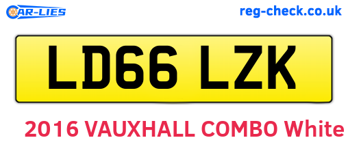 LD66LZK are the vehicle registration plates.
