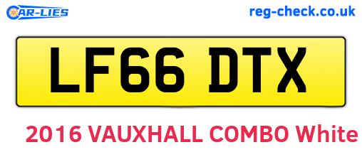 LF66DTX are the vehicle registration plates.