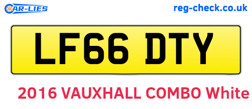 LF66DTY are the vehicle registration plates.