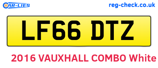 LF66DTZ are the vehicle registration plates.