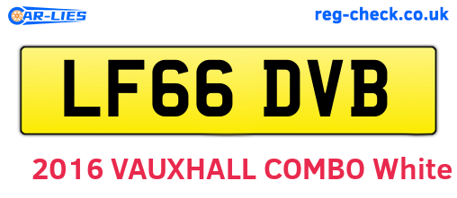 LF66DVB are the vehicle registration plates.