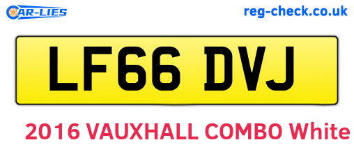 LF66DVJ are the vehicle registration plates.
