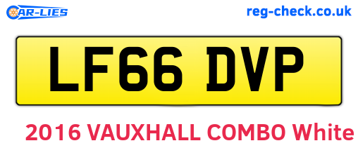 LF66DVP are the vehicle registration plates.