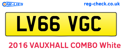LV66VGC are the vehicle registration plates.