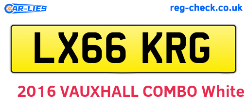 LX66KRG are the vehicle registration plates.