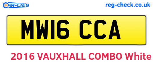 MW16CCA are the vehicle registration plates.