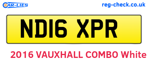 ND16XPR are the vehicle registration plates.