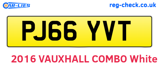 PJ66YVT are the vehicle registration plates.