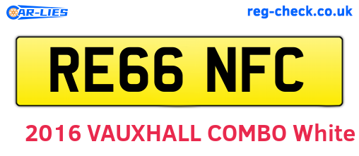RE66NFC are the vehicle registration plates.
