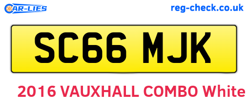 SC66MJK are the vehicle registration plates.