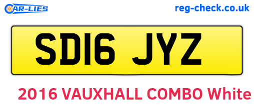 SD16JYZ are the vehicle registration plates.