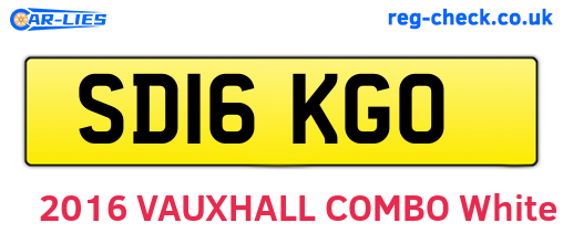 SD16KGO are the vehicle registration plates.