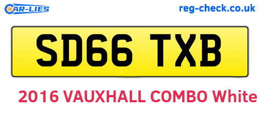 SD66TXB are the vehicle registration plates.