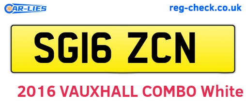 SG16ZCN are the vehicle registration plates.