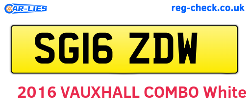 SG16ZDW are the vehicle registration plates.