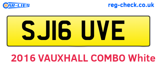 SJ16UVE are the vehicle registration plates.