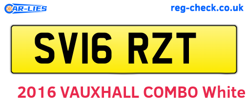 SV16RZT are the vehicle registration plates.