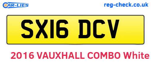 SX16DCV are the vehicle registration plates.