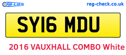 SY16MDU are the vehicle registration plates.