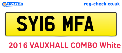 SY16MFA are the vehicle registration plates.