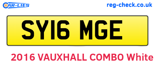 SY16MGE are the vehicle registration plates.