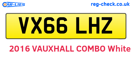 VX66LHZ are the vehicle registration plates.