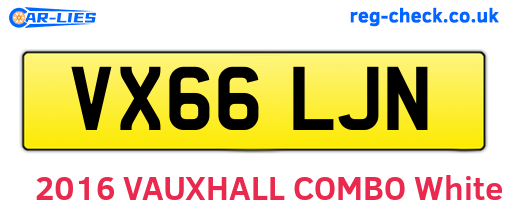 VX66LJN are the vehicle registration plates.