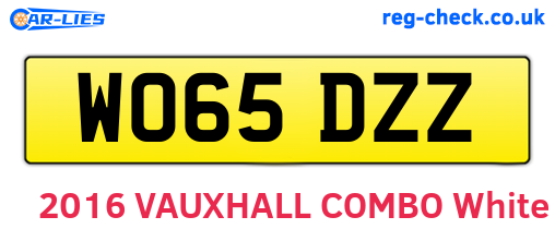 WO65DZZ are the vehicle registration plates.