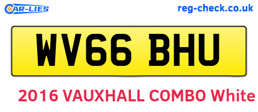 WV66BHU are the vehicle registration plates.