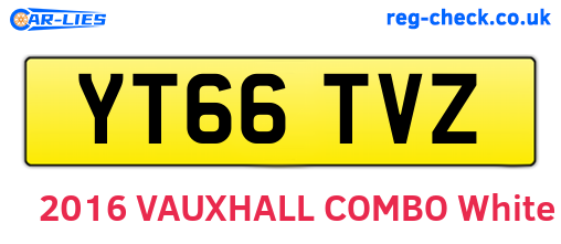 YT66TVZ are the vehicle registration plates.