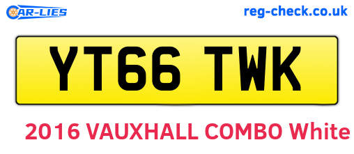 YT66TWK are the vehicle registration plates.