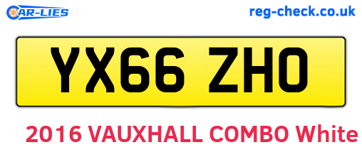 YX66ZHO are the vehicle registration plates.