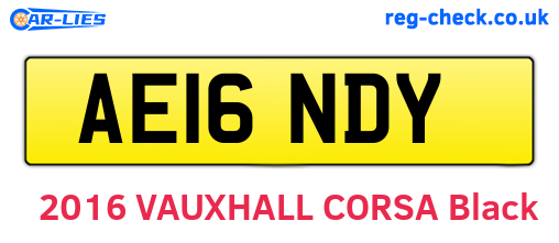 AE16NDY are the vehicle registration plates.